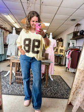 Load image into Gallery viewer, Butter Yellow Oversized Varsity Tee