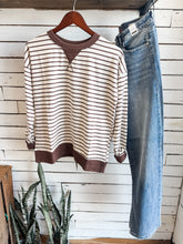 Load image into Gallery viewer, Beige Mocha Stripe Top