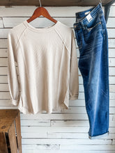 Load image into Gallery viewer, Sand Beige Waffle Knit Long Sleeve Top