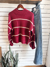 Load image into Gallery viewer, Cabernet Stripe Knit Sweater