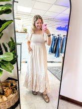 Load image into Gallery viewer, Linen Smocked Maxi Dress