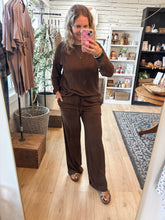 Load image into Gallery viewer, Chocolate Brown Long Sleeve Basic Set