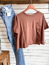 Load image into Gallery viewer, Brown Oversized Pocket Top