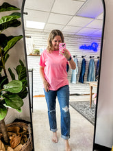 Load image into Gallery viewer, Bubblegum Pink Boyfriend Top