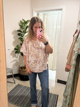 Load image into Gallery viewer, Blush Floral Babydoll Top
