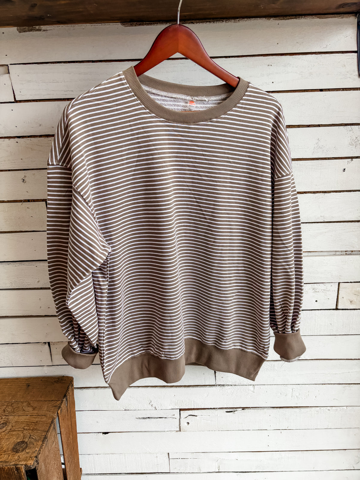 Truffle Stripe Sweatshirt