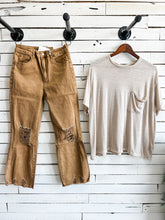 Load image into Gallery viewer, Camel Distressed Jeans
