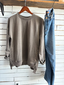 Brown Washed Pullover