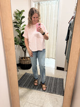 Load image into Gallery viewer, Pink Stripe Soft Textured Top
