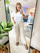 Load image into Gallery viewer, Sand Beige Wide Leg Linen Pants
