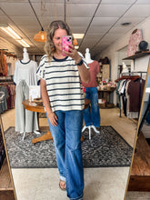 Load image into Gallery viewer, Black Stripe Sweater Top
