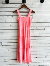 Load image into Gallery viewer, Bright Pink Smocked Midi Dress
