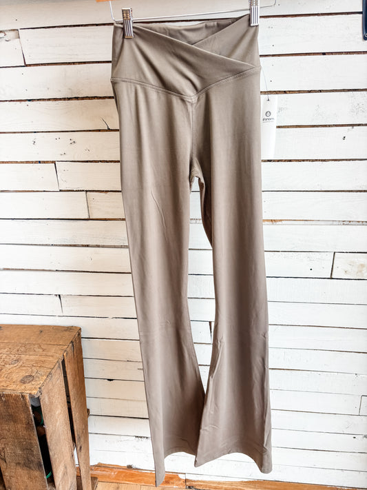 Truffle Crossover Flare Leggings