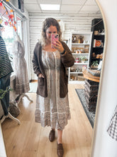 Load image into Gallery viewer, Brown Waffle Knit Cardigan
