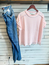 Load image into Gallery viewer, Pink Stripe Soft Textured Top
