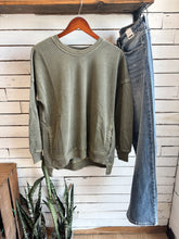 Load image into Gallery viewer, Dark Olive Washed Pullover
