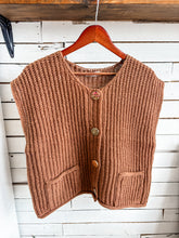 Load image into Gallery viewer, Dark Camel Sweater Vest Top
