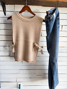 Beige Sweater Vest PREORDER, will ship this week!