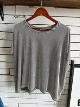 Load image into Gallery viewer, Black/White Stripe Ribbed Top
