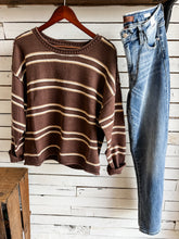Load image into Gallery viewer, Brown Multi Stripe Sweater
