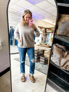 Ash Mocha Washed Pullover