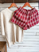 Load image into Gallery viewer, Burgundy Plaid Shorts
