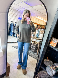 Brown Washed Pullover