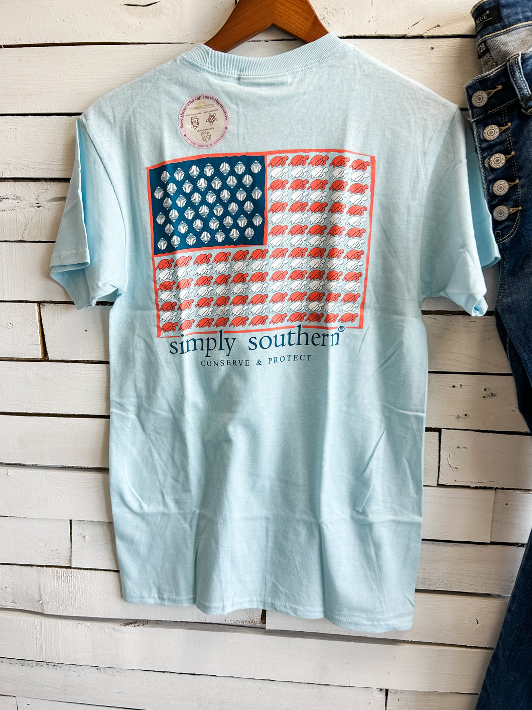 Simply Southern Flag Turtle T-Shirt