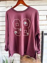 Load image into Gallery viewer, Plum Oversized Jersey Pullover
