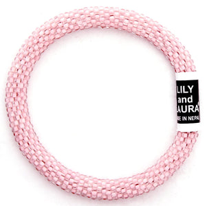 Lily and Laura Clear Pastel Pink Solid Bracelet